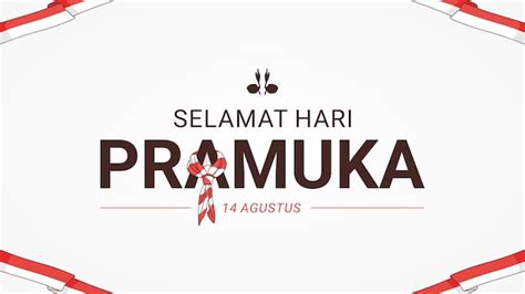 Premium Vector | Pramuka day banner template vector for indonesian scout