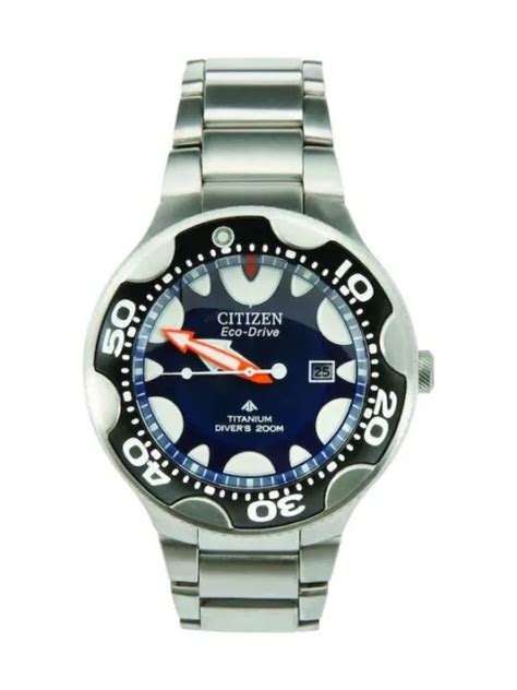 Citizen Divers Promaster Orca Titanium Bn0016 55l Blue Bracelet 200m Watch Rare Eur 44900