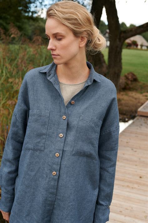 Vika Linen Wool Blend Shirt - Linenfox