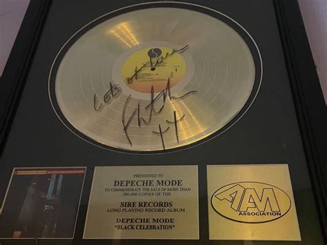 Depeche Mode Award Black Celebration Signed By Andy Fletcher Kaufen