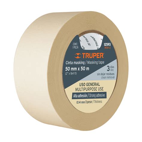 12593 MSK 2 TRUPER Cinta Masking Tape De 2 X 50 M Truper