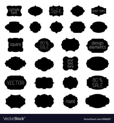 Simple monochrome geometric vintage badges Vector Image