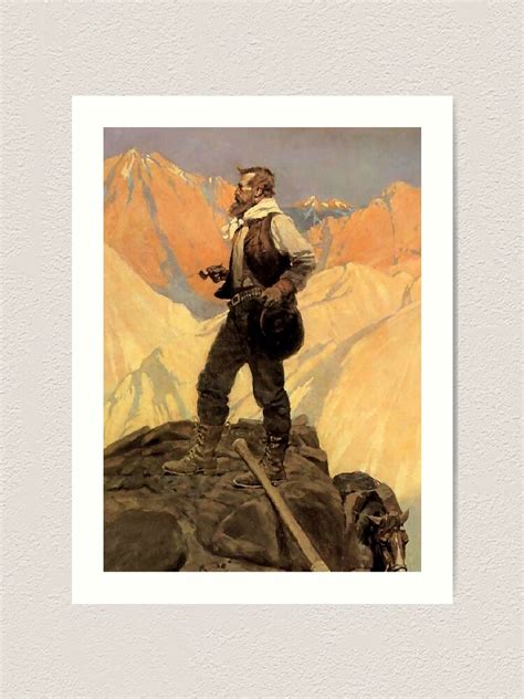 "N C Wyeth Western Painting “The Prospector” " Art Print for Sale by ...