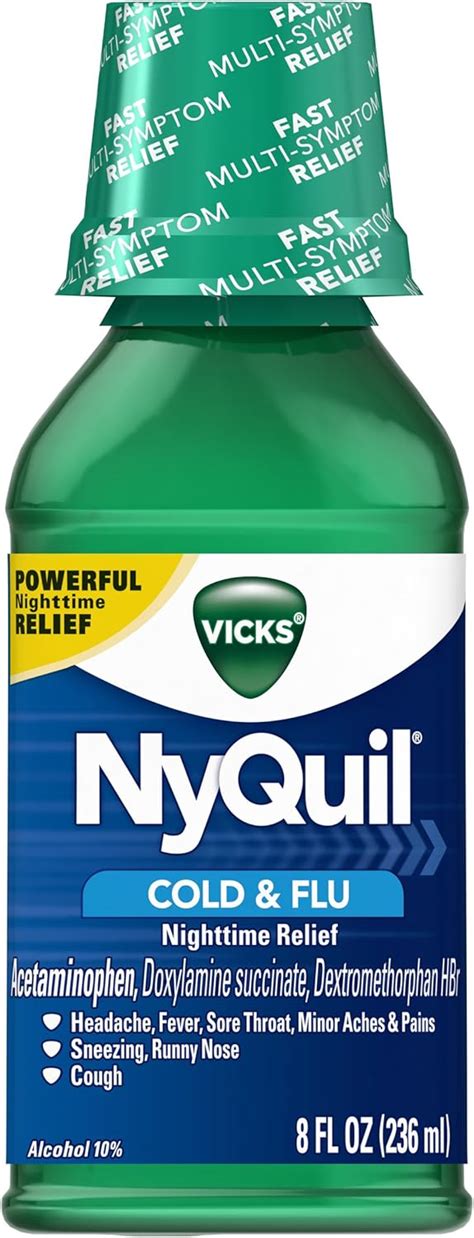 Vicks Nyquil Cold And Flu Nighttime Relief Original Liquid 8