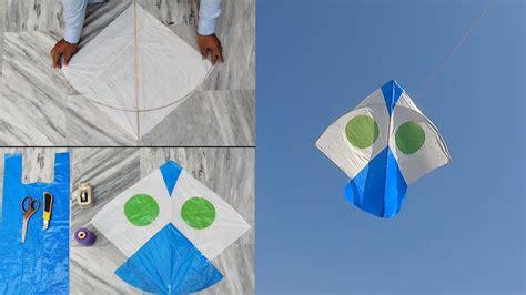 Diy Kites From Plastic Bags With Bamboo Stick Flying Test Golgappay