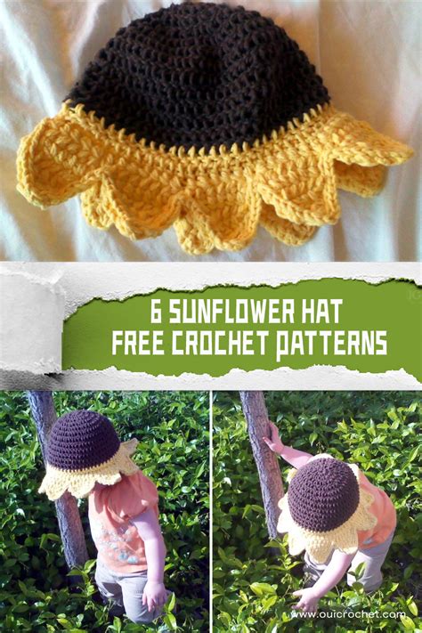 6 Free Crochet Sunflower Hat Patterns