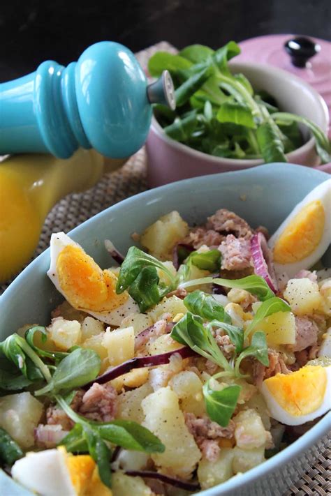 Ensalada De Patata Huevo Atún Y Cebolla Morada Recetas Sin Lactosa