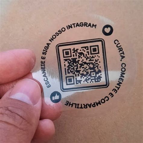 Adesivo Qr Code Vinil Impressao Preta 6 Cm Produtos Elo7