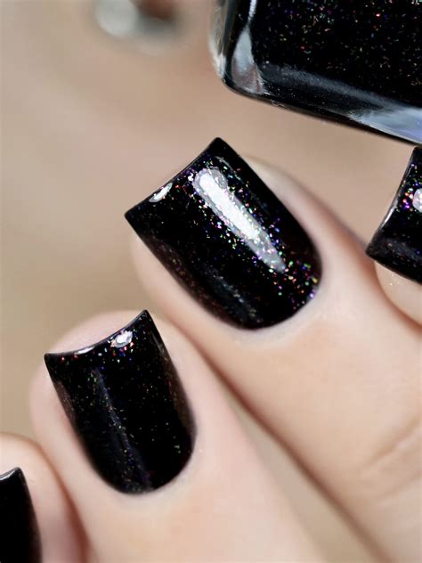 Ilnp Cursed Festive Black Shimmer Nail Polish