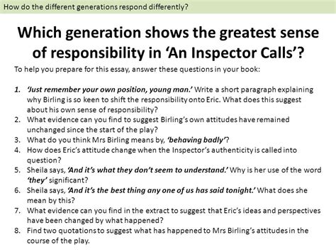 What Are The Key Quotations From An Inspector Calls Off