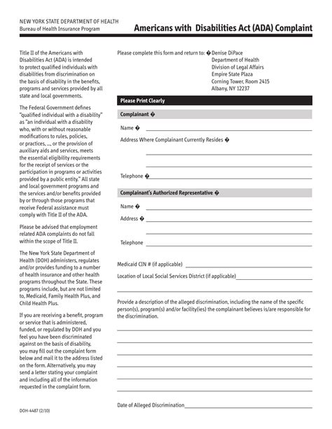 Ada Disability Form Editable Fillable Printable Online Templates Images