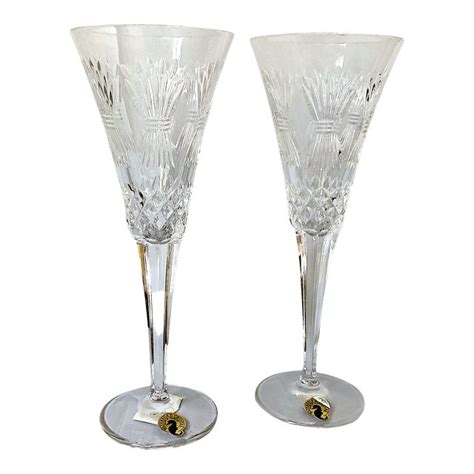 2000s Waterford Crystal Millennium Prosperity Toasting Flutes A Pair Chairish