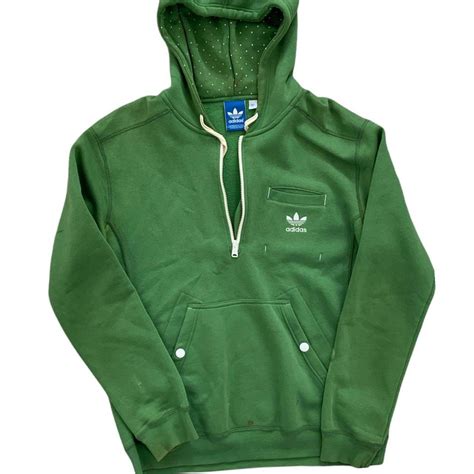 Adidas Originals Mens Green Hoodie Depop