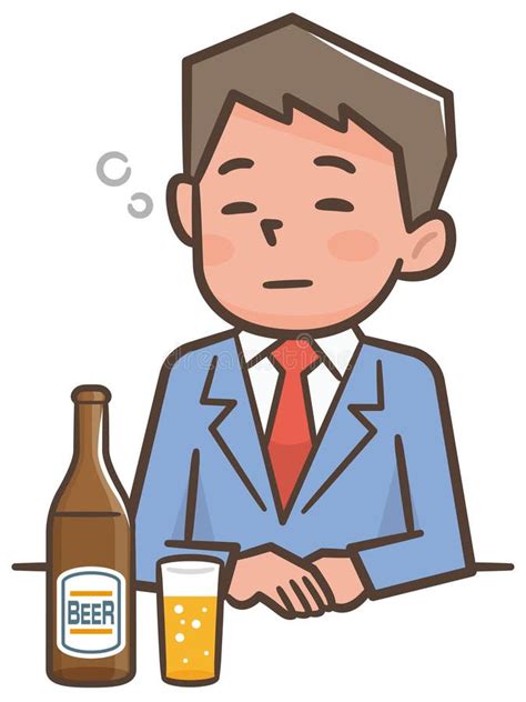 Illustration Of A Drunk Man Drinking Beer Stock Vector Illustration Of Bottle Alcohol 168609085