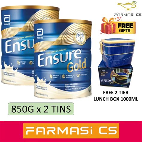 Abbott Ensure Gold Vanilla 850g X 2 TWIN FREE Food Container EXP 02