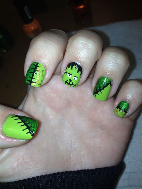 Frankenstein nails :) Frankenstein, Point, Nails, Beauty, Finger Nails ...