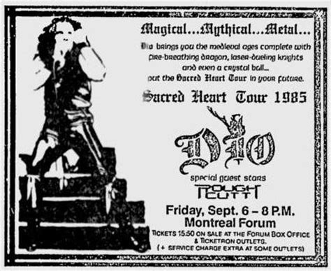 Tapio's Ronnie James Dio Pages: Sacred Heart tour dates