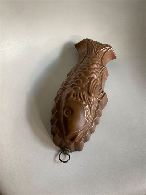 Vintage Copper Fish Mold Etsy