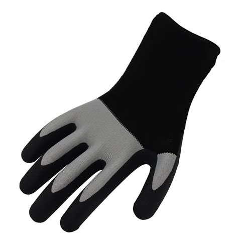 13g Nylon Liner Palm Coated Black Foam Nitrile Perfect Safety