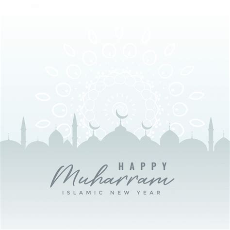 Free Vector Happy Muharram Islamic New Year Background