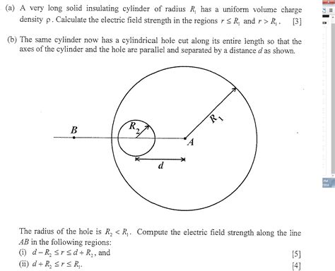 Solved A Very Long Solid Insulating Cylinder Of Radius R 1 Chegg