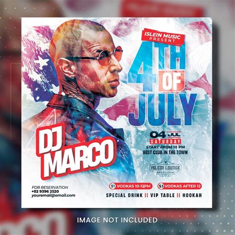 Um Cartaz Para Uma Festa Chamada Dj Marco Psd Premium