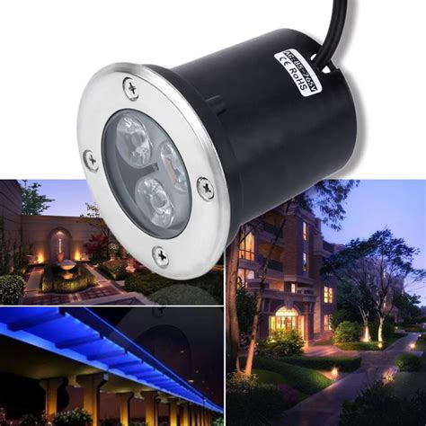 1pc 3W LED Waterproof Outdoor Ground Garden Path Flood Landscape Light