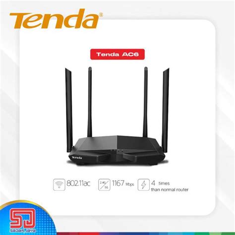 Jual Tenda AC6 Wireless Router AC1200 Smart Dual Band WiFI Router Di