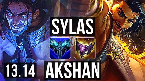 Sylas Vs Akshan Mid Rank 1 Sylas Rank 6 603 Dominating Kr