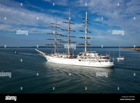 Algerian Navy Training Vessel El Mellah Leaving Portsmouth On 6 July