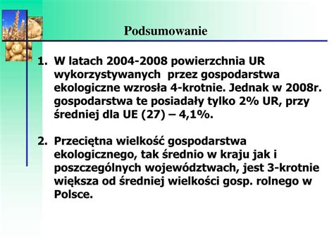 Ppt Rolnictwo Ekologiczne W Europie I Polsce Stan I Perspektywy