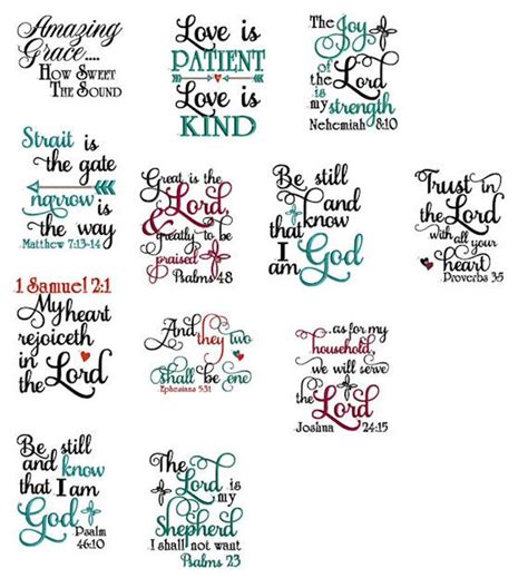 Bible Verse Embroidery Designs | Embroidery