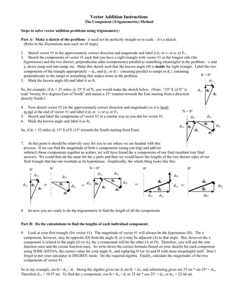 Vectors Worksheet With Answers Ame My Id