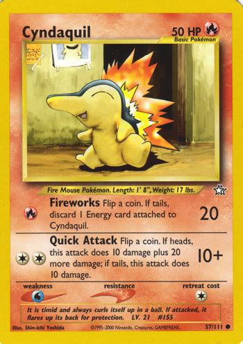 Cyndaquil Neo Genesis Bulbapedia The Community Driven Pok Mon