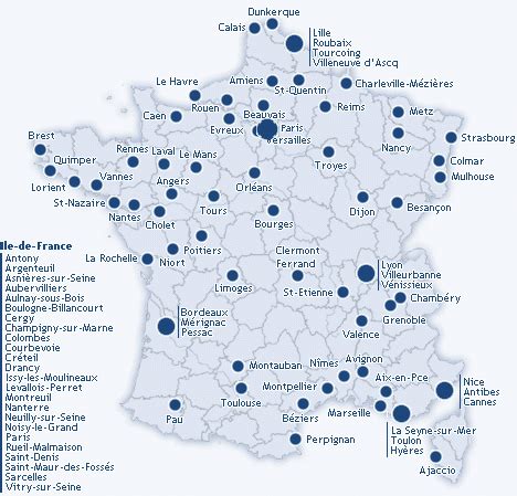 Carte Grandes Villes Fran Aises Altoservices