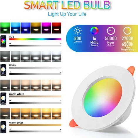 Minkurow Wireless Smart Downlight Colore Led Da Incasso A Soffitto Luce