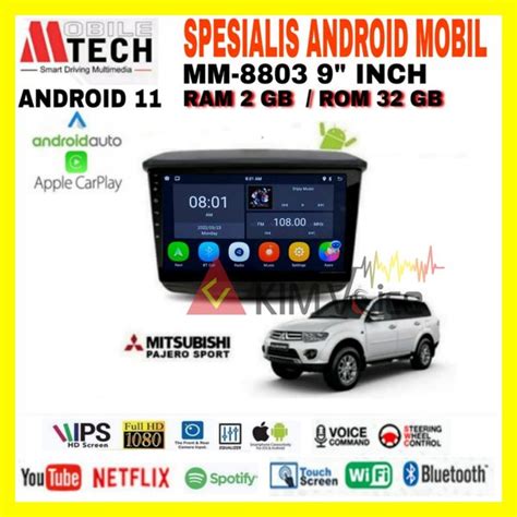 Jual Head Unit Android Mtech 9 Inch OEM Pajero Sport 2010 2015 Soket