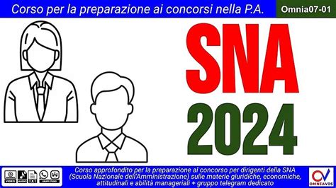 SNA 2024 Concorso Per Dirigenti Della Scuola Nazionale Dell