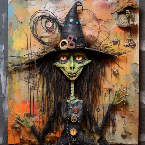 Halloween Green Witch Face Free Stock Photo - Public Domain Pictures