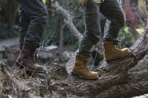 Men's 9 inch Dark brown and Golden brown leather Logger Work Boots ...