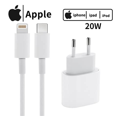 Adaptador De Energia Usb C 20w Original Da Apple Carregador Adaptador De Carregador Rápido Para