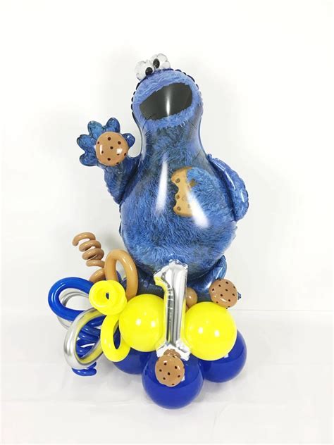 1 Cookie Monster Balloon Bouquet Sesame Street Balloons