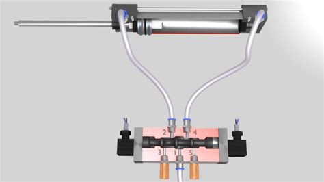 3D Animation Pneumatic Cylinder Working Principle