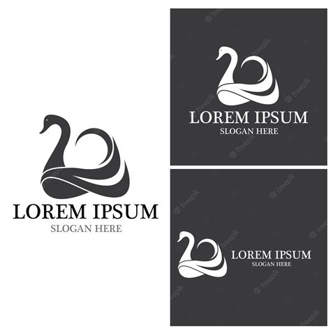 Premium Vector Swan Logo Vector Template Illustration