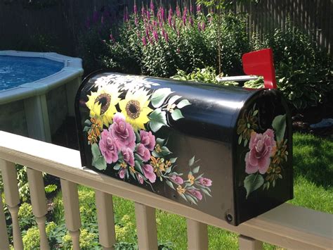 Hand Painted Mailbox Custom Ordered With Flowers