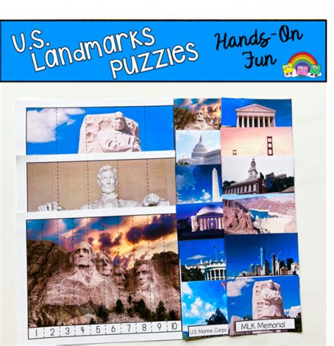 U.S. Landmarks Puzzles (W/Real Photos) - $2.50 : File Folder Games at File Folder Heaven ...