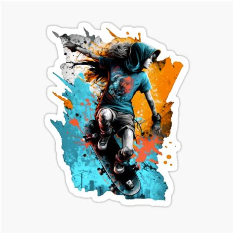 "skateboard graffiti style " Sticker for Sale by KING-S | Redbubble