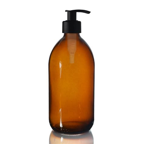 Ml Amber Glass Sirop Bottle With Lotion Pump Ideon Co Uk