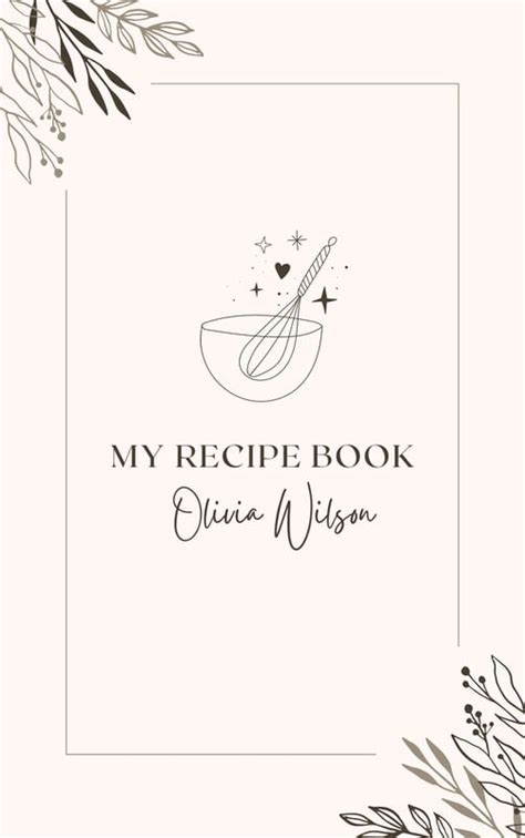 Printable Recipe Book Cover