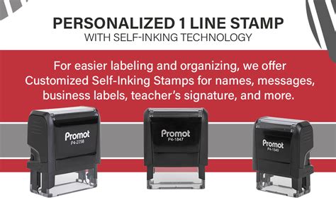 Amazon Promot Self Inking Line Custom Stamp Personalized Name